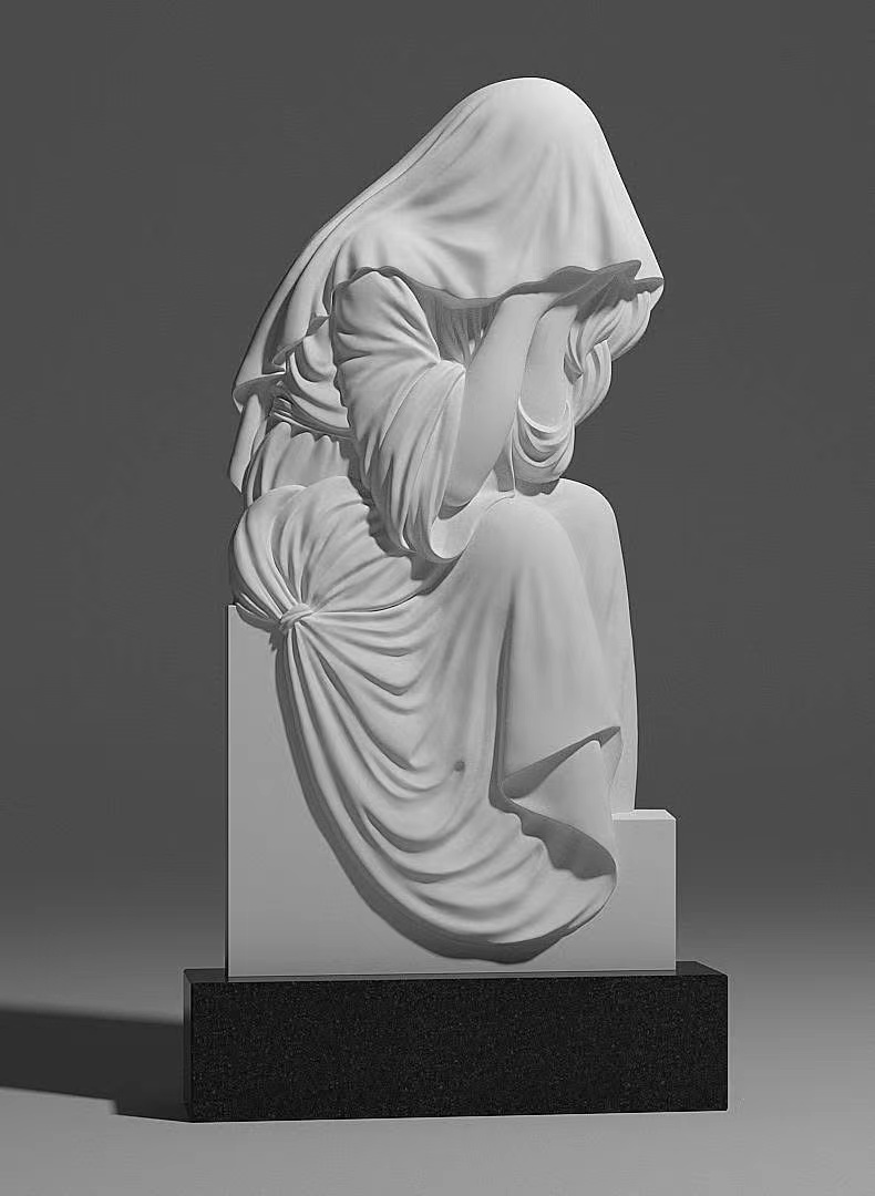 Čínsky Xingyan Ruský štýl smútiaci Madonna Téma Art Tombstone