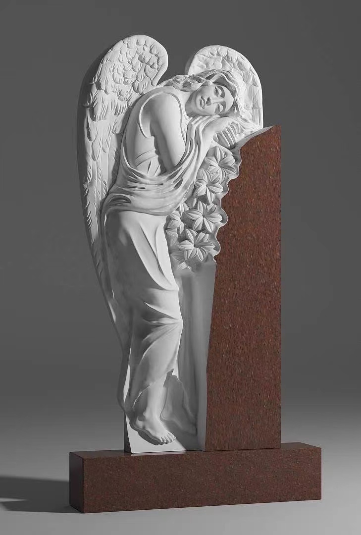 Čínsky Xingyan Ruský štýl Sleeping Angel Art Tombstone