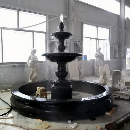 Xingyan Prispôsobený dvojvrstvový čierny kameň Fountain Garden Krajina tečúca vodné ozdoby